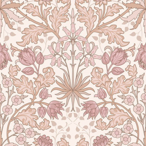 ESTAhome behang vintage bloemen in art nouveau stijl oudroze en beige - 50 x 900 cm - 131178 - vtwonen shop
