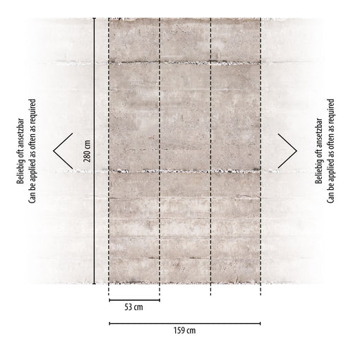 Livingwalls fotobehang betonlook grijs en crème - 159 x 280 cm - AS-392521 - vtwonen shop