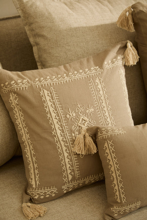 Calma House Kussenhoes Traste - Steenkleur - 45x45
