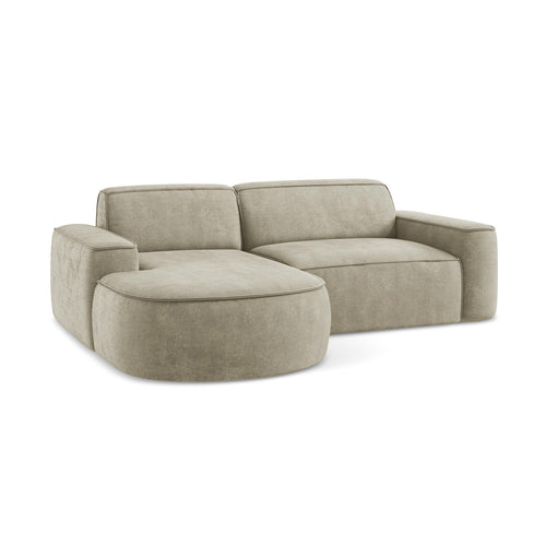 LaMiaSofa hoekbank links Melissa - chenille stof - beige - 224x166x70