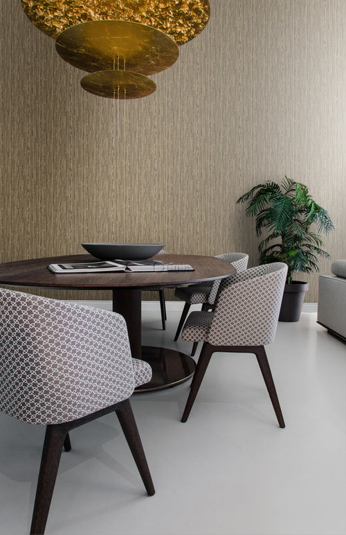 Origin Wallcoverings behang strepen glanzend koper bruin - 53 cm x 10,05 m - 346643 - vtwonen shop