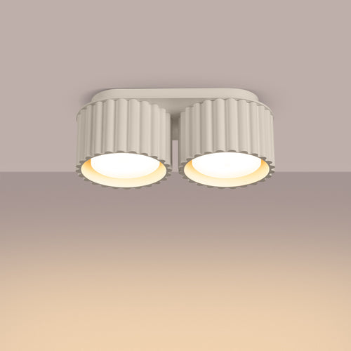 Sollux Lighting Plafondlamp AURA 2 beige Gx53 - 21x10x12cm