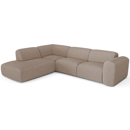 Sia Home - Grote hoekbank, links MYRA - bouclé-stof mol 269cm
