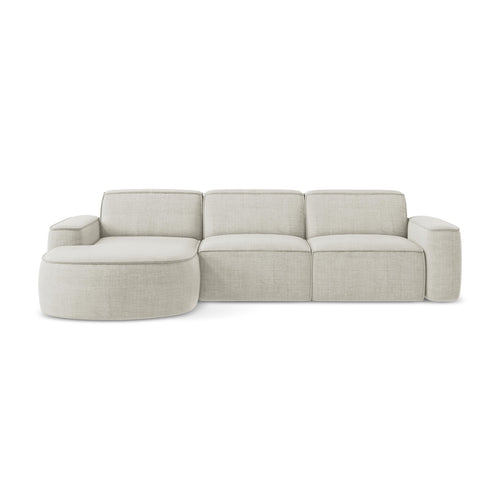 LaMiaSofa hoekbank links Melissa - textuurstof - lichtbeige - 284x166x70