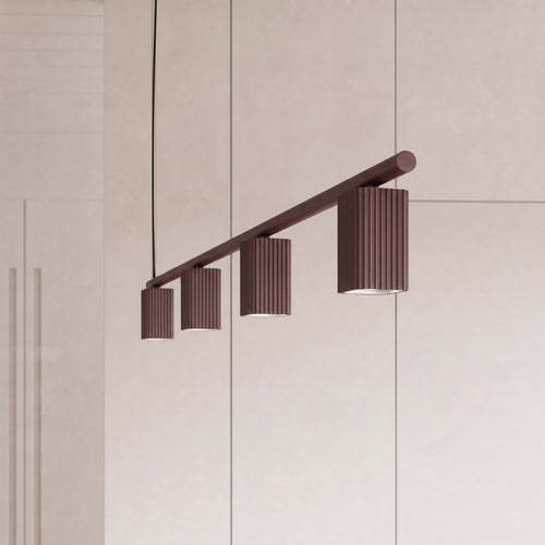 Sollux Lighting Kroonluchter RAYO 4 bruin - 122x6x208cm