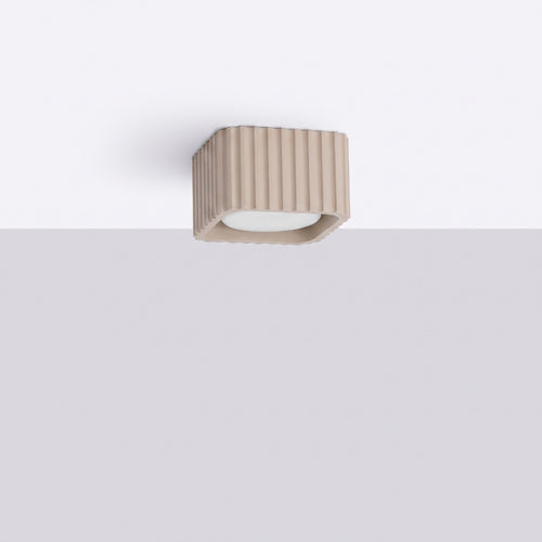 Sollux Lighting Plafondlamp RIFF 1 taupe Gx53 - 10x10x6cm