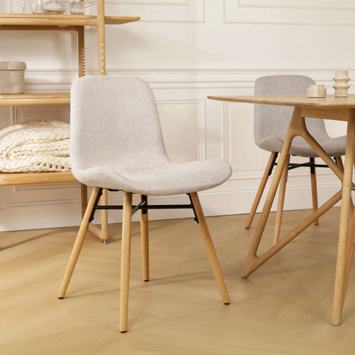 Nolon Nena-Fé Eetkamerstoelen Set van 2 - Beige - Hout Poten - vtwonen shop