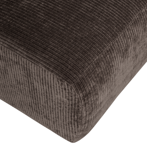 WOOOD 1,5-zits bank arm rechts Mojo Base - Rib - Bruin - 74x145x97