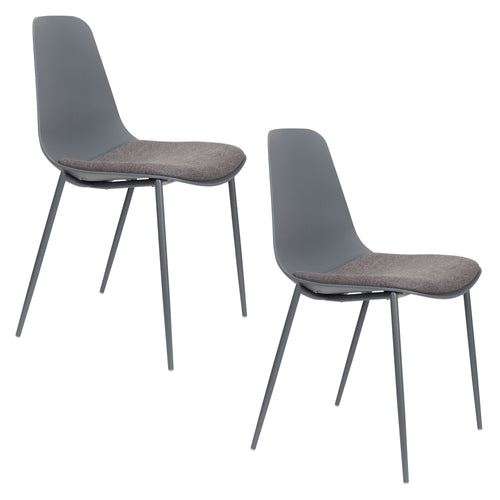 Housecraft Living Jeffrey Eetkamerstoelen Grijs - Set van 4 - vtwonen shop