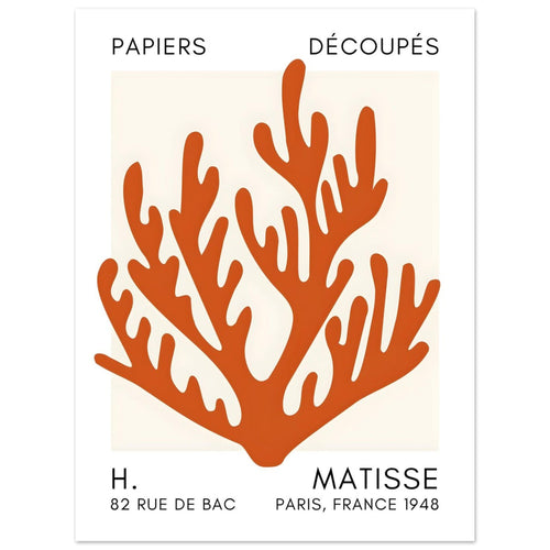 Artfulprints  Matisse – Coral harmony orange   poster 30x40 cm - vtwonen shop