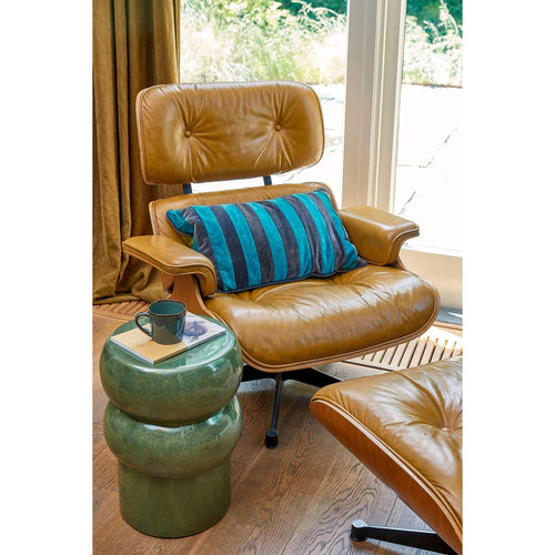 In The Mood Collection Clair Sierkussen - L55 x B35 x H10 cm - Katoenfluweel - Groen, Grijs