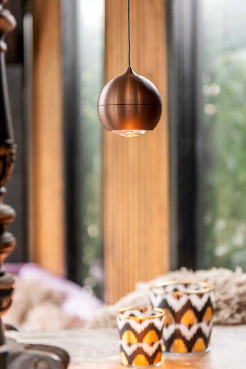 Artdelight hanglamp Miami - 1 lichts - 10  x  200   cm - brons - vtwonen shop