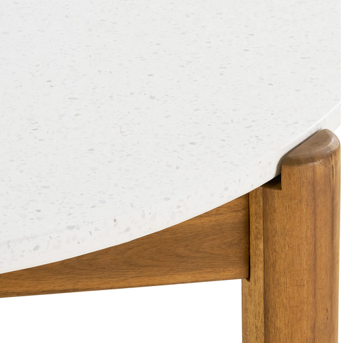 Artichok Teresa houten tuintafel naturel met terazzo blad -  210 x 95 cm
