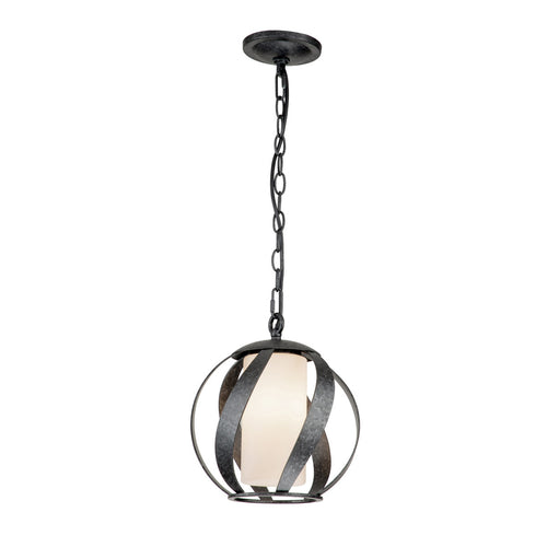 Elstead Quoizel Blacksmith Bolvormige Plafondlamp Oud Zwart, IP44