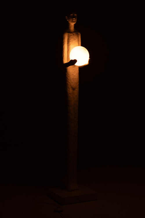 J-Line lamp Person - polyresin - wit