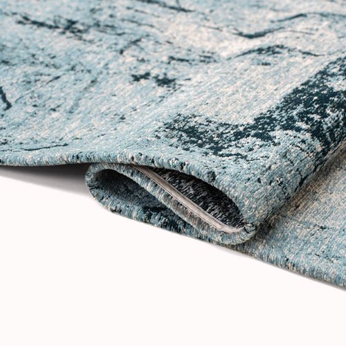 Louis De Poortere binnen & buiten machinewasbaar vloerkleed Mad Men Sol van 40% gerecycled PET - blauw - 80x150cm