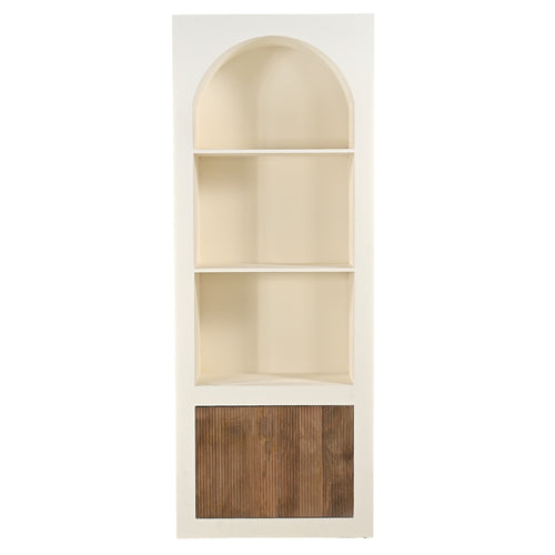 Giga Meubel Vakkenkast Miné - Beton Ciré - Beige - 80x38x210cm