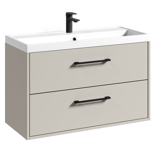 Badplaats Badkamermeubel Florence 01 80 x 40 cm – Beige – Hangend Badmeubel met Soft-Close