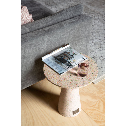 Zuiver Victoria Bijzettafel Rond 41 cm Terrazzo Roze - vtwonen shop