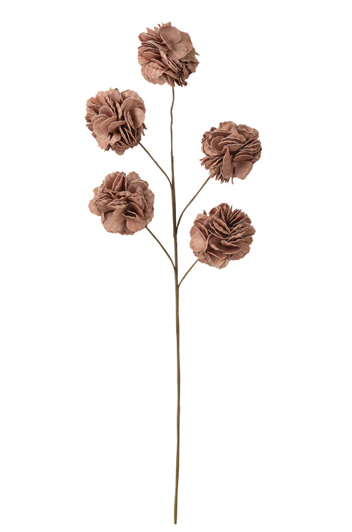 J-Line bloem tak 5 pompoms Eva Nude - kunststof - roze - vtwonen shop