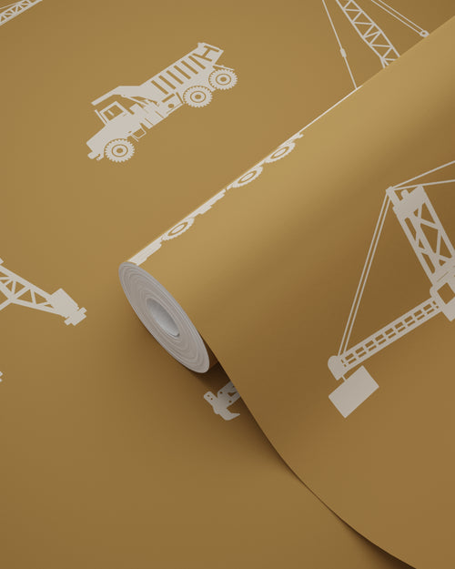 ESTAhome behang voertuigen okerbruin - 53 cm x 10.05 m - 139971 - vtwonen shop