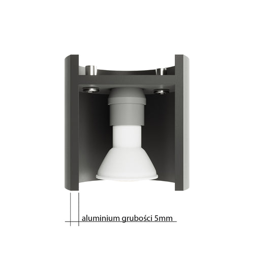 Sollux Lighting Plafondlamp TIUBE grijs - 12x12x11cm
