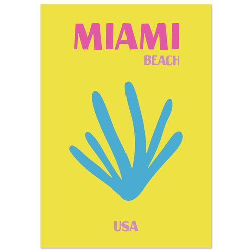 Artfulprints  USA - Miami   poster 70x100 cm - vtwonen shop