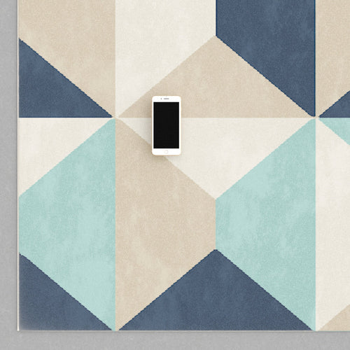 AFK Living vloerkleed Colton - reliëfeffect - blauw - 160 x 230 cm