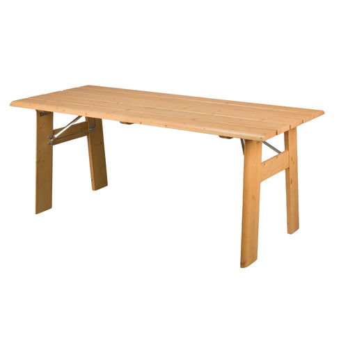 Zuiver Avenue Tuintafel/ Picknicktafel 180 x 79 cm Hout Opklapbaar Naturel/ Bruin - vtwonen shop