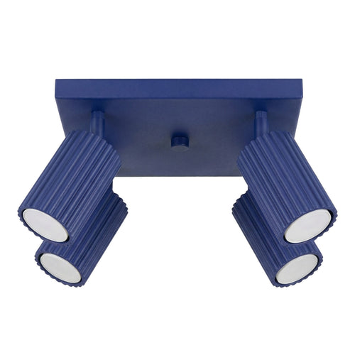 Sollux Lighting Plafondlamp KARBON 4 ultramarijn - 25x25x16,5cm