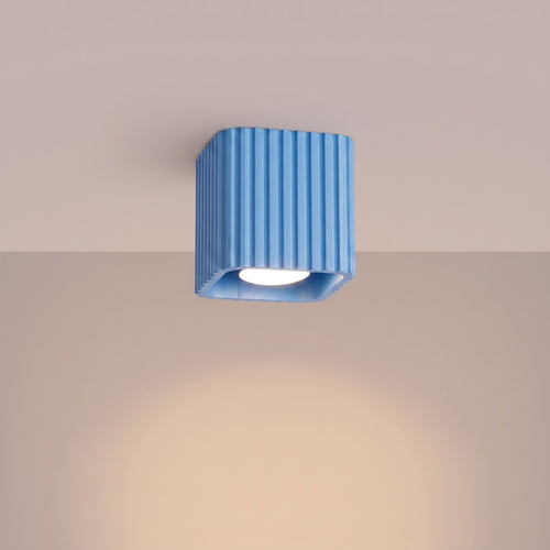 Sollux Lighting Plafondlamp RIFF 1 azuurblauw GU10 - 10x10x10cm