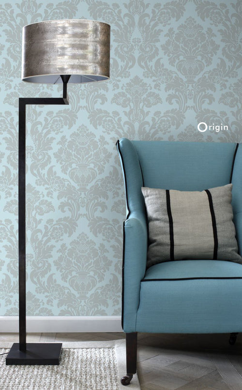 Origin Wallcoverings behang ornamenten ijsblauw - 53 cm x 10,05 m - 346237 - vtwonen shop