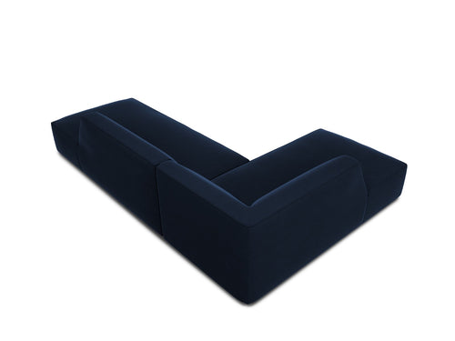Micadoni linker hoekbank Ruby 4-zits, flueel, koningsblauw - 180x273x69cm