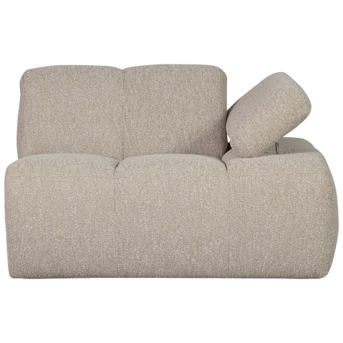 WOOOD 1-zits bank met arm rechts Mojo - Bouclé - Beige - 74x120x97 - vtwonen shop