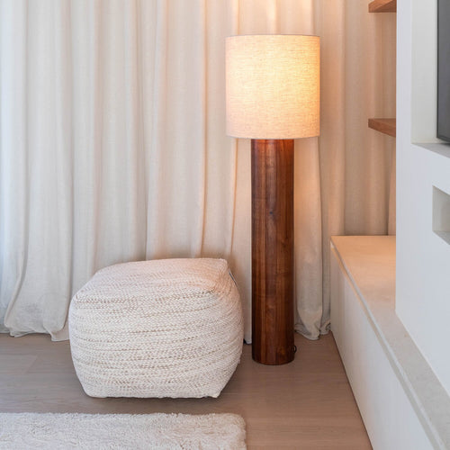 Atmooz vloerlamp Flores XL - beige - Ø 38 x H 135 cm - E27