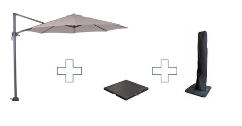 Zweefparasol Hawaii S - met voet en hoes - Zand - 300 cm - vtwonen shop