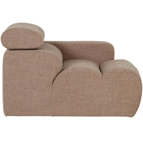 WOOOD 1-zits element bank arm rechts Novi - Polyester - Taupe - 86x109x113