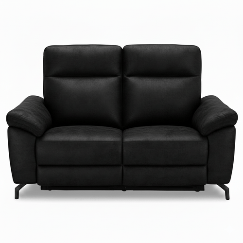 Furnhouse 2-zitsbank Selesta - Zwart - Stof - 96x162x101