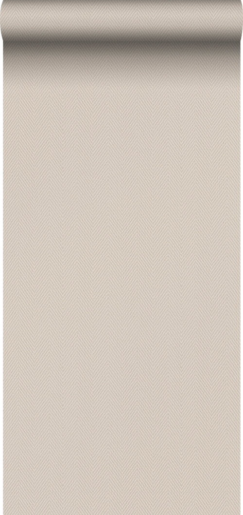 Sanders & Sanders behang visgraat-motief beige - 53 cm x 10 m - 640527