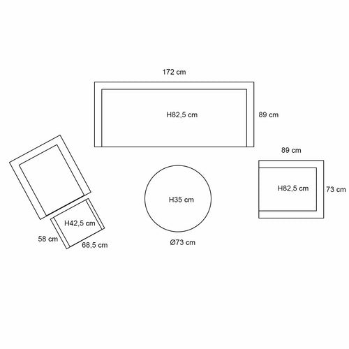 Taste by 4 Seasons loungeset Albano latte 5-delig - vtwonen shop