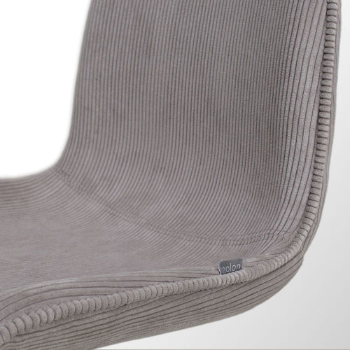 Nolon Nout-Fé Bureaustoel Ribstof Warm Grijs - Stof - Wit Onderstel