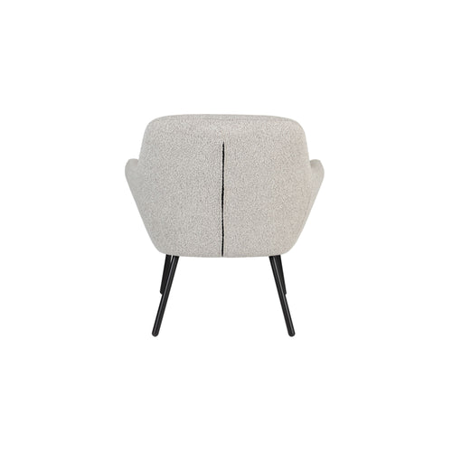 Housecraft Living Dude Loungestoel/ Fauteuil Bouclé stof Beige/ Wit - vtwonen shop