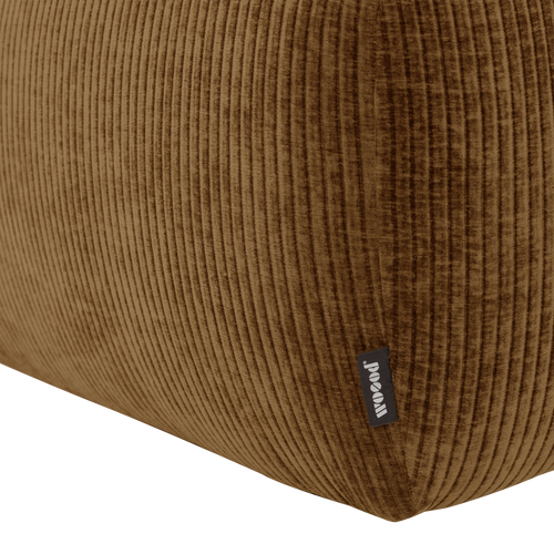 WOOOD poef Mojo Base - Ribstof - Honinggeel - 45x84x64