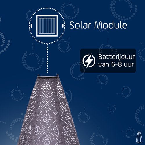 Lumiz solar lampion topaze drop - 28 cm - lichtpaars