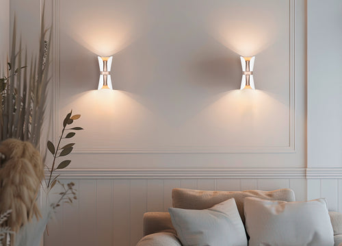 Trio Leuchten wandlamp Coat - 2 lichts - 11  x 21   cm - wit