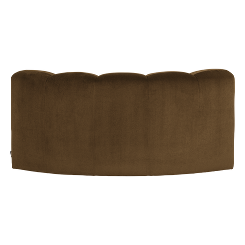 WOOOD eetbank halfronde hoek rugleuning Mojo - Velvet - H.geel - 83x152x73