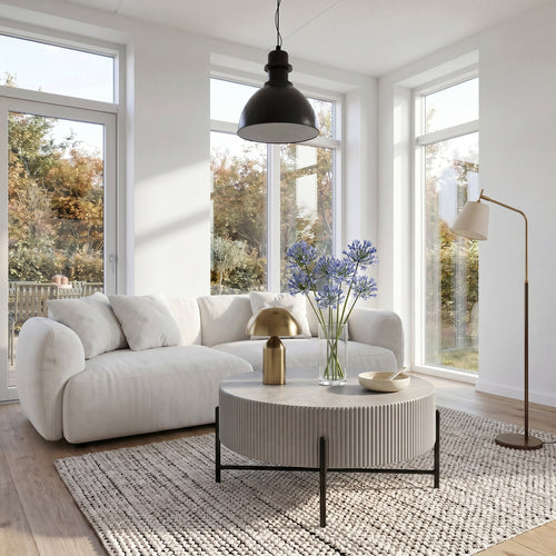 Furnhouse ronde salontafel Milo - Beige - Ø 80 cm