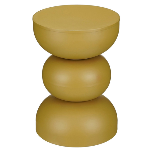Mica Decorations Luna Bijzettafel - Bijzettafel Rond H46 x Ø32 cm - IJzeren Tafeltje voor Slaapkamer of Woonkamer - Nachtkastje of Plantentafeltje -