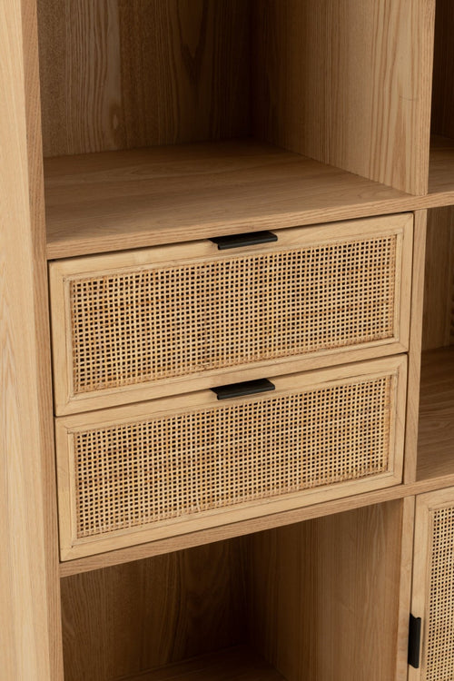 J-Line kast Vakken - metaal - naturel/zwart