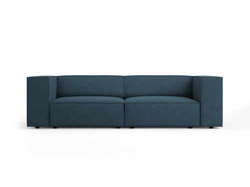 Cosmopolitan Design Bank Arendal 3-zits, chenille met ribbeleffect, marineblauw - 102x204x70cm